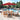 6 Piece Set, Weston Table with 4 Chairs, 10-Foot Rectangular Umbrella Red