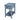 Country Cottage Chairside Table, Blue Antique Finish