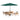 6 Piece Set, Okemo Table with 4 Chairs, 10-Foot Rectangular Umbrella Hunter Green