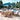 8 Piece Set, Weston Table with 6 Chairs, 10-Foot Rectangular Umbrella Turquoise