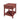 Country Cottage End Table, Rustic Red Antique Finish