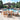 6 Piece Set, Weston Table with 4 Chairs, 10-Foot Rectangular Umbrella Gray