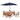 8 Piece Set, Weston Table with 6 Chairs, 10-Foot Rectangular Umbrella Navy