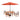 6 Piece Set, Weston Table with 4 Chairs, and 10-Foot Auto Tilt Umbrella Orange