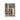Savannah Pie Safe Cabinet, Ivory with Natural Wood Top