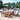 8 Piece Set, Weston Table with 6 Chairs, 10-Foot Rectangular Umbrella Hunter Green