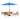 6 Piece Set, Okemo Table with 4 Chairs, 10-Foot Auto Tilt Umbrella Brilliant Blue