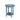 Country Cottage Round End Table, Blue Antique Finish