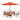 8 Piece Set, Weston Table with 6 Chairs, and 10-Foot Auto Tilt Umbrella Orange