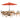 8 Piece Set, Okemo Table with 6 Chairs, 10-Foot Auto Tilt Umbrella Orange