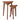 Monterey 24" Mid-Century Wood Triangular Nesting End Tables, Set of Two, Warm Chestnut