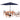 6 Piece Set, Weston Table with 4 Chairs, 10-Foot Rectangular Umbrella Navy