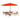 6 Piece Set, Okemo Table with 4 Chairs, 10-Foot Rectangular Umbrella Orange