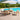 6 Piece Set, Okemo Table with 4 Chairs, 10-Foot Rectangular Umbrella Beige
