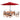 8 Piece Set, Weston Table with 6 Chairs, and 10-Foot Auto Tilt Umbrella Red