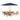8 Piece Set, Okemo Table with 6 Chairs, 10-Foot Rectangular Umbrella Navy