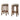 Natick Counter Height Stool, Brown, Set of 2