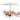 6 Piece Set, Weston Table with 4 Chairs, 10-Foot Rectangular Umbrella Beige