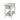 Country Cottage Chairside Table, White Antique Finish