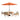 6 Piece Set, Okemo Table with 4 Chairs, 10-Foot Auto Tilt Umbrella Terre Cotta