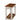 Savannah Chairside End Table with Pull-out Shelf, Ivory with Natural Wood Top