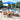 6 Piece Set, Weston Table with 4 Chairs, and 10-Foot Auto Tilt Umbrella Brilliant Blue