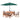 8 Piece Set, Weston Table with 6 Chairs, 10-Foot Rectangular Umbrella Hunter Green