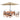 8 Piece Set, Weston Table with 6 Chairs, and 10-Foot Auto Tilt Umbrella Sand