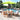 6 Piece Set, Weston Table with 4 Chairs, and 10-Foot Auto Tilt Umbrella Lime Green