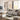 Kyra 4-Piece Oak and Metal Living Room Set with 42"L Coffee Table, Two Side Tables and Sofa/TV Console Table, Set of 4