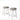 Ellie Counter Height Stool, White, Set of 2