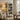 Savannah Tall Bookcase, Ivory with Natural Wood Top