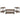 Kyra 3-Piece Oak and Metal Living Room Set with Two 27" Side Tables and 42"L Coffee Table