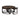 Arcadia Acacia Wood 42" Round Coffee Table with Nesting Tables, Antiqued Mocha