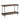 Kyra 48"L Oak and Metal Sofa/TV Console Table with Shelf