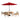 6 Piece Set, Okemo Table with 4 Chairs, 10-Foot Auto Tilt Umbrella Red