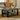 Pomona 42" Metal and Wood Coffee Table, Slate Gray