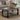 Pomona 42" Metal and Wood Coffee Table, Slate Gray
